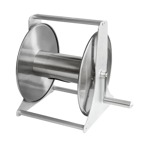 Waterdrop Black Metal Garden Hose Reel With 82 ft 304 Stainless Steel, Portable Hose Reel for Outside, Yard, Patio
