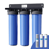 Waterdrop 3-Stage Whole House Water Filter System with Replacement Filters| Reduce Iron & Manganese