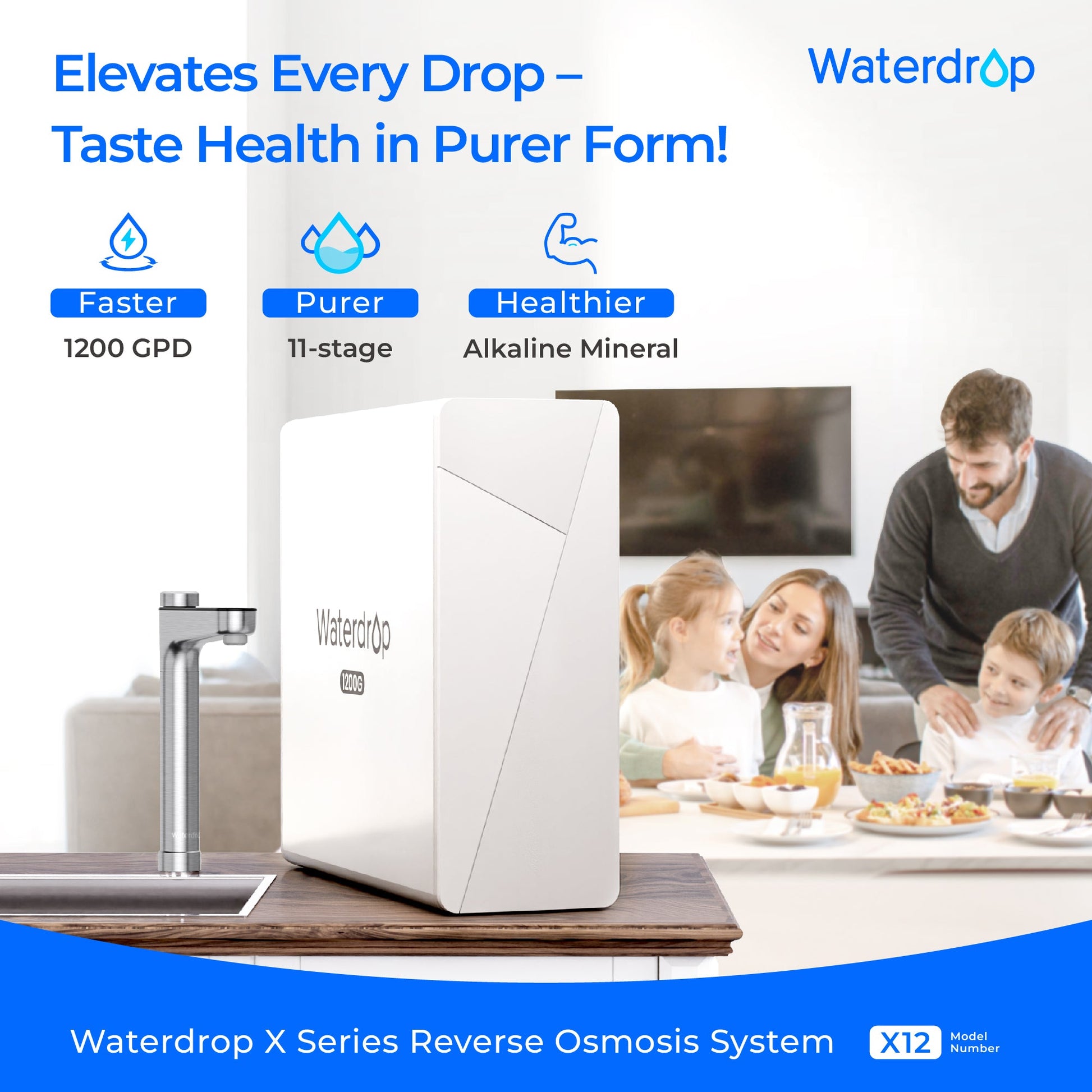 Waterdrop X12 Undersink Reverse Osmosis System video NO poster