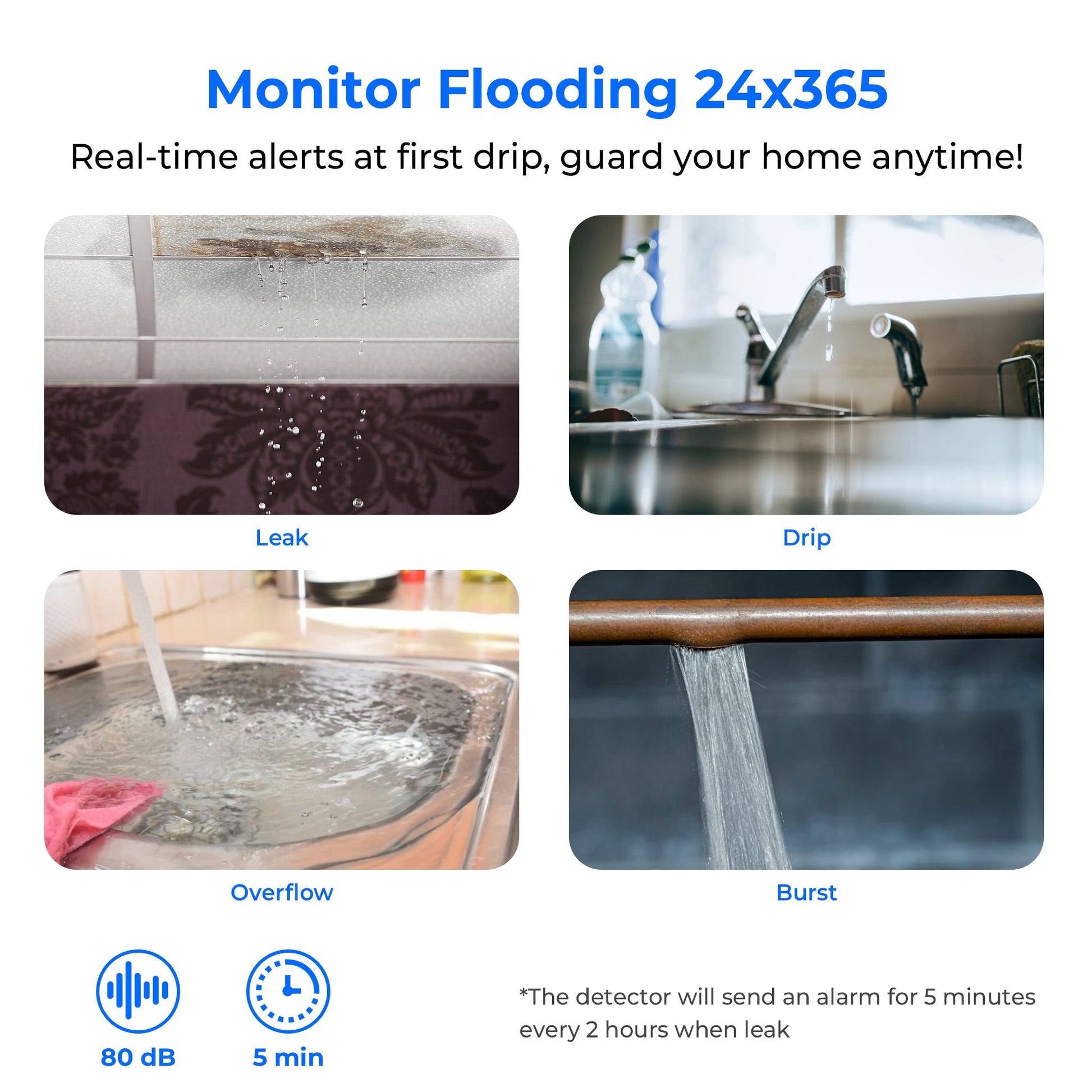 Water Leak Sensor for Home, adapted for WD-WHM&WD-WHMR