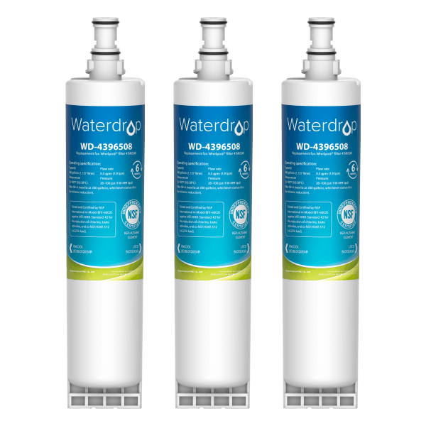 Waterdrop Replacement for Whirlpool ®4396508 4396510 Refrigerator Water Filter, NSF 53, 42, 372