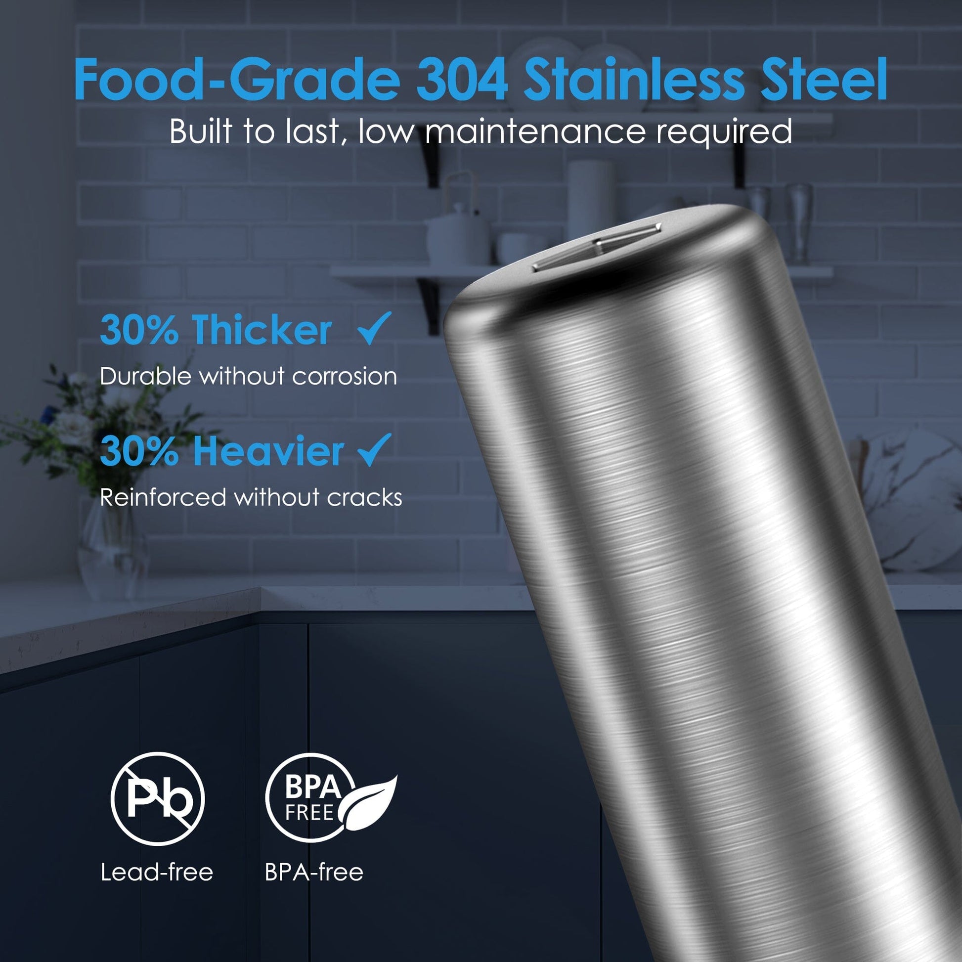 5+1 Stage Stainless Steel Direct Connect Under Sink Water Filter AS13