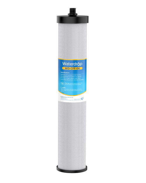Waterdrop WD-CFF-06 Replacement Filter, Countertop Water Filter, 12 Months Longer Filter Life, Reduces PFOA, PFOS, Chlorine, Sediment, 1 Pack