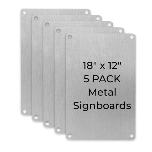 Waterdrop Blank Metal Signs- 5 Pack, Heavy Duty Aluminum Write-On Sign, Easy to Mount Indoor or Outdoor Use