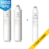 Waterdrop X16 RO System Replacement Filter Combo Set - 1600GPD
