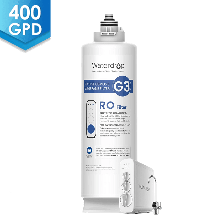 Waterdrop G3 RO System Replacement Filters - 400GPD
