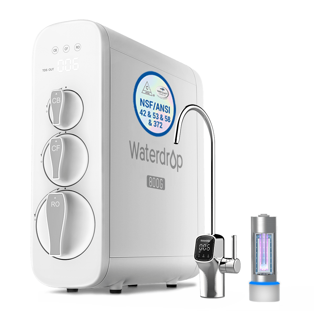 Test-800 GPD Tankless RO System with UV Sterilizing Light - Waterdrop G3P800