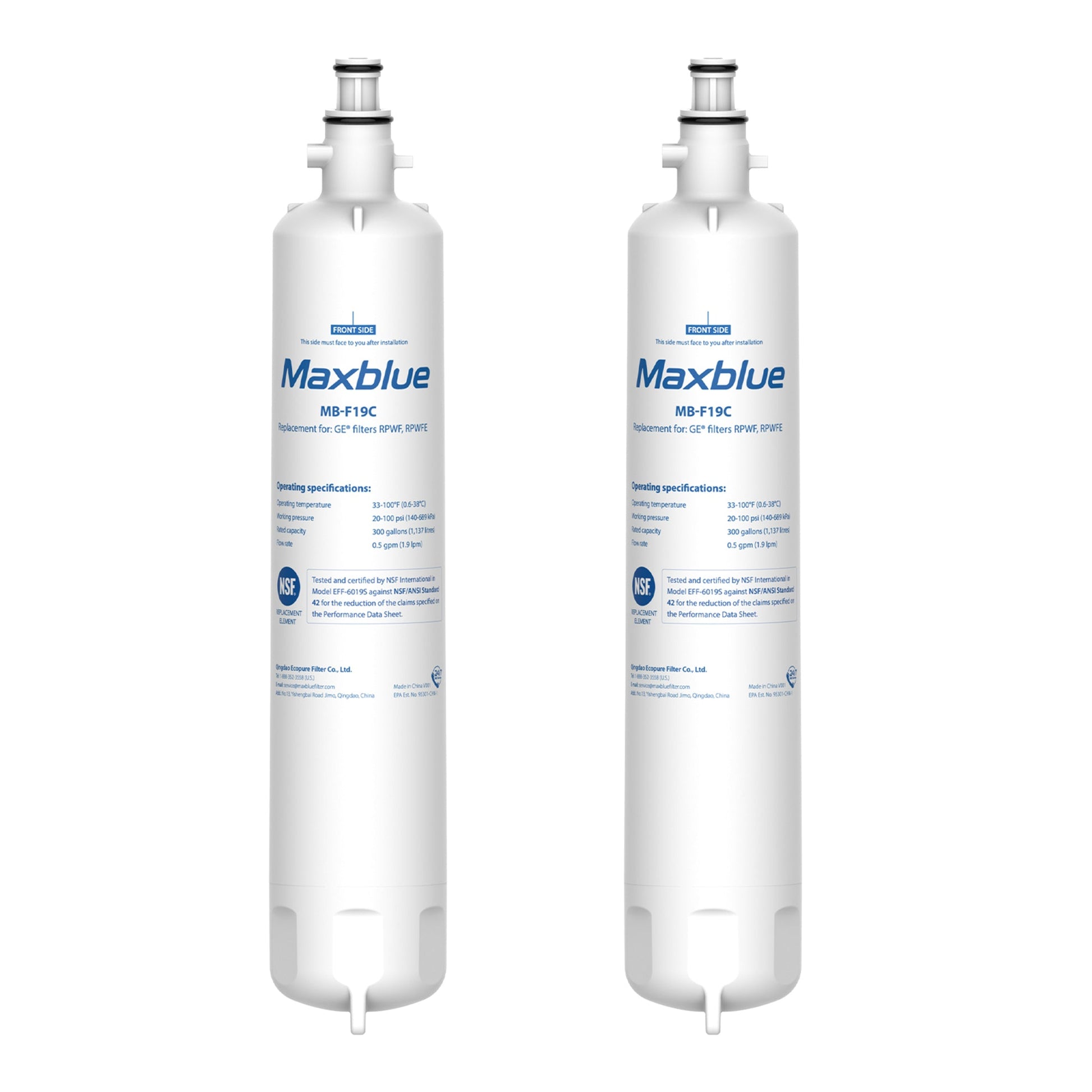Maxblue Replacement for GE® RPWFE Refrigerator Water Filter (with CHIP)