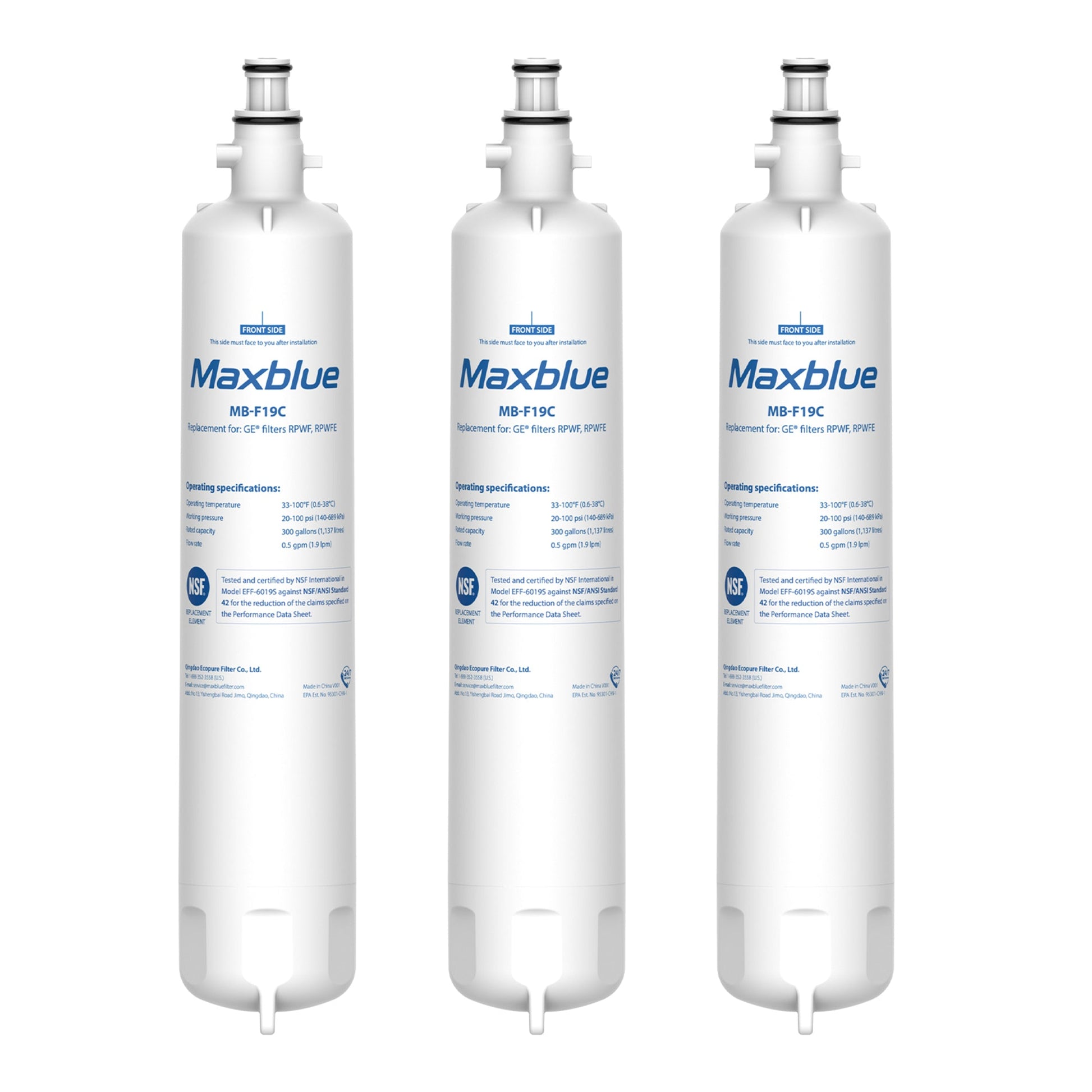 Maxblue Replacement for GE® RPWFE Refrigerator Water Filter (with CHIP)