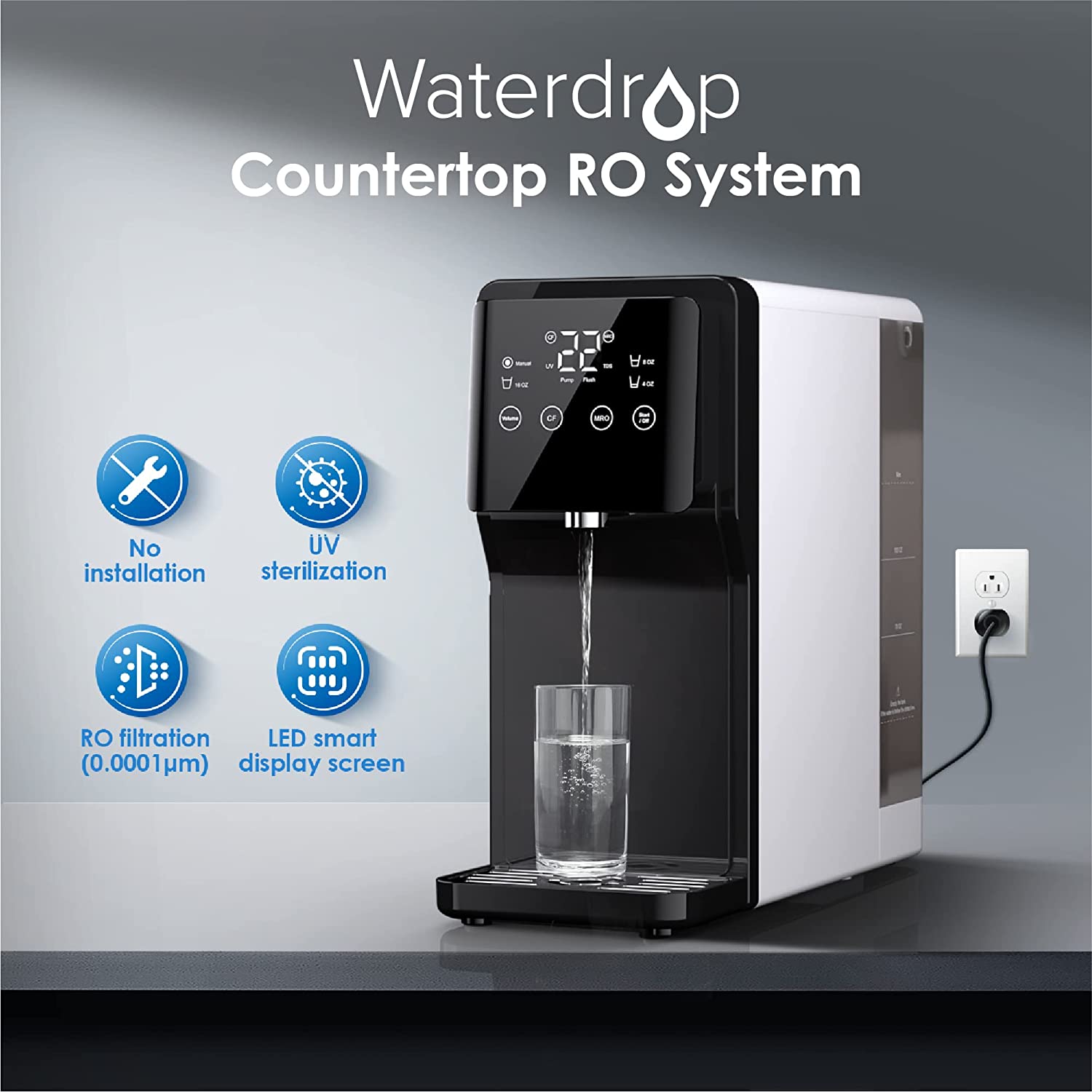 Waterdrop N1 Combo Kit Countertop RO Water Dispenser