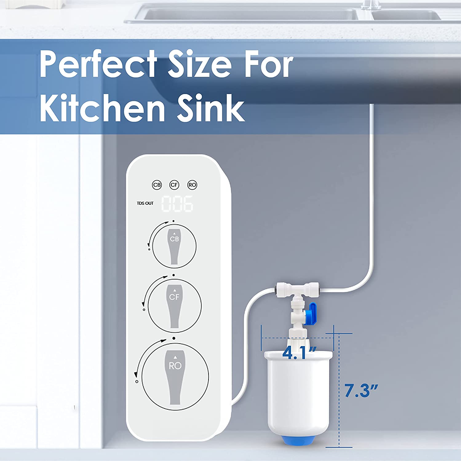 G3P800 RO System with PMT Small Water Pressure Tank