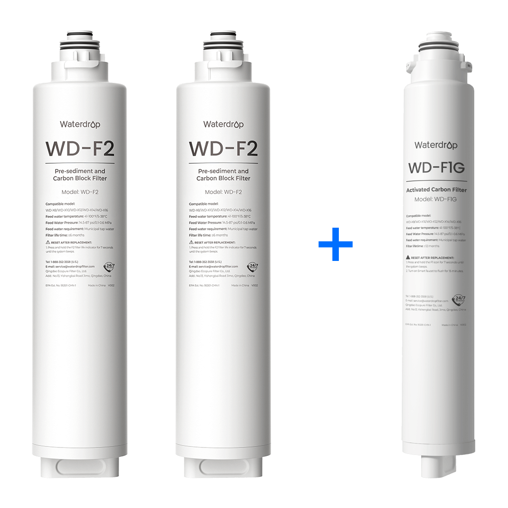 Waterdrop X12-Basic RO System Replacement Filter Combo Set - 120GPD