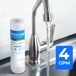 Waterdrop 5 Micron 10" x 2.5" Whole House Sediment Home Water Filter Cartridge Replacement for Any 10 inch RO Unit 6pcs