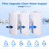 Waterdrop 5 Micron 10" x 2.5" Whole House Sediment Home Water Filter Cartridge Replacement for Any 10 inch RO Unit 6pcs
