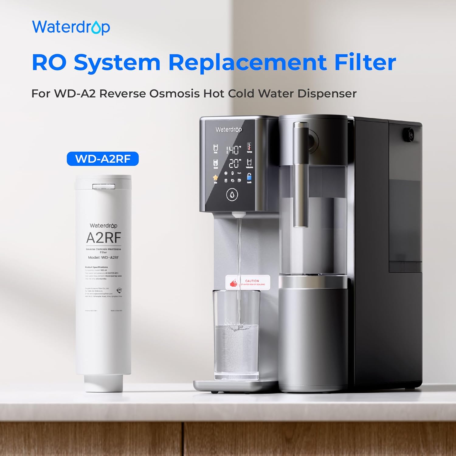 WD-A2RF Filter for Waterdrop A2 Reverse Osmosis System, 2-YEAR COMBO