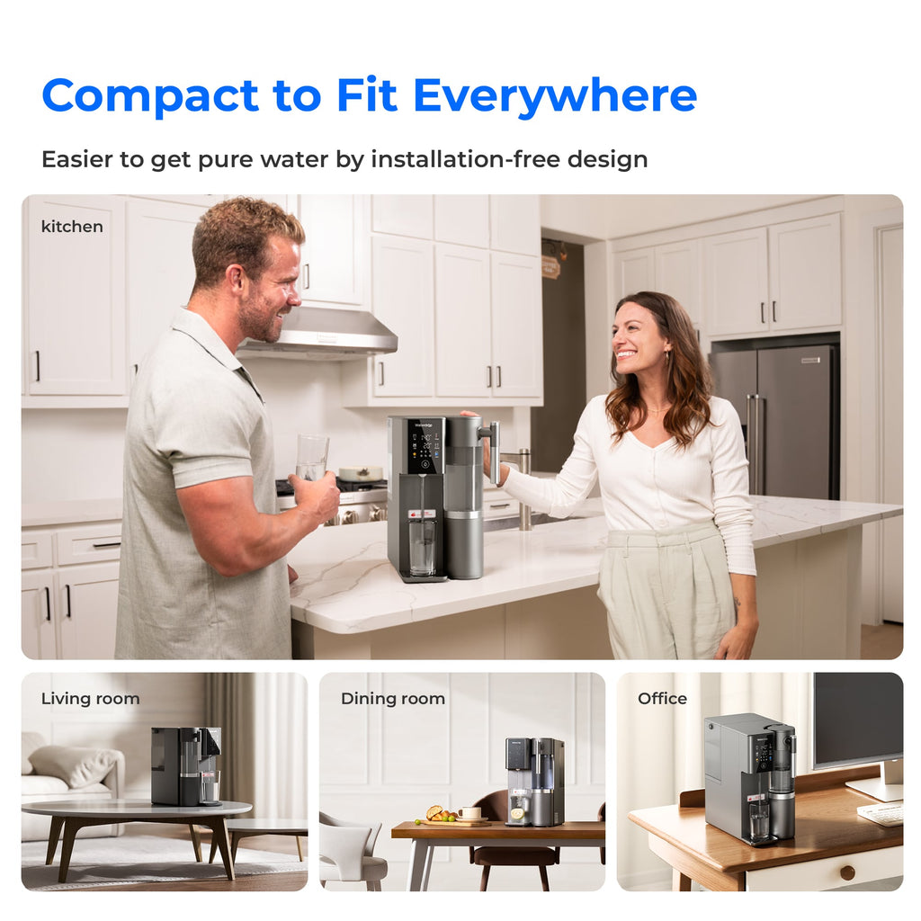 Waterdrop A2 Reverse Osmosis Hot Cold Water Dispenser with Replacement Pitcher Combo NO poster