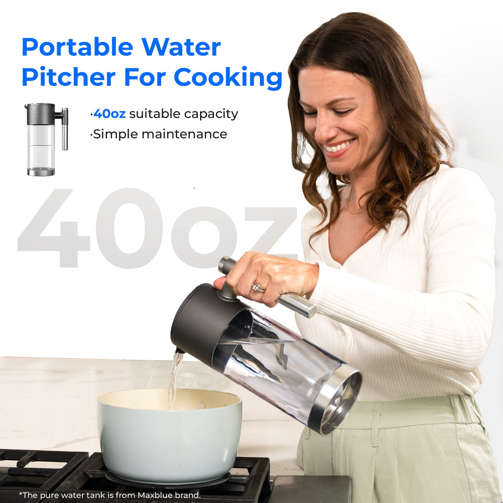 Waterdrop A2 Reverse Osmosis Hot Cold Water Dispenser with Replacement Pitcher Combo NO poster