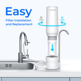 Waterdrop WD-CFF-04 Replacement Filter, Ultra Filtration Faucet System, Countertop Water Filter, 4000 Gallon Life, Replacement Water Filters for Sink, Replacement for WD-CTF-07, WD-CTF-08, 1 Pack