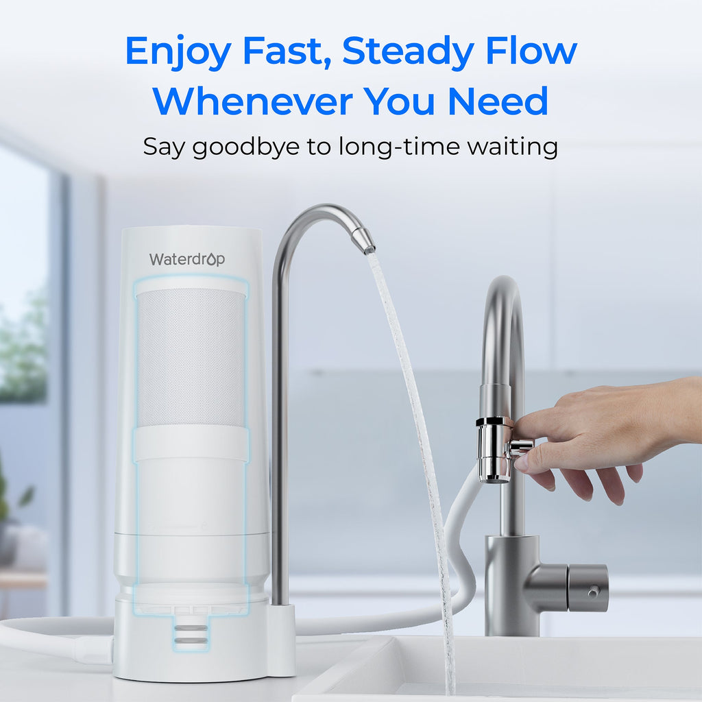 Waterdrop WD-CFF-04 Replacement Filter, Ultra Filtration Faucet System, Countertop Water Filter, 4000 Gallon Life, Replacement Water Filters for Sink, Replacement for WD-CTF-07, WD-CTF-08, 1 Pack