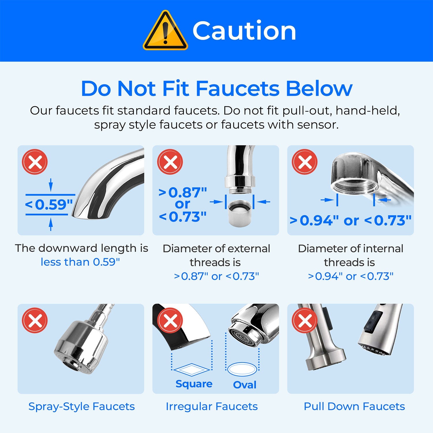 Waterdrop Water Faucet Filter CTF-05 & Replacement Filter CFF-03
