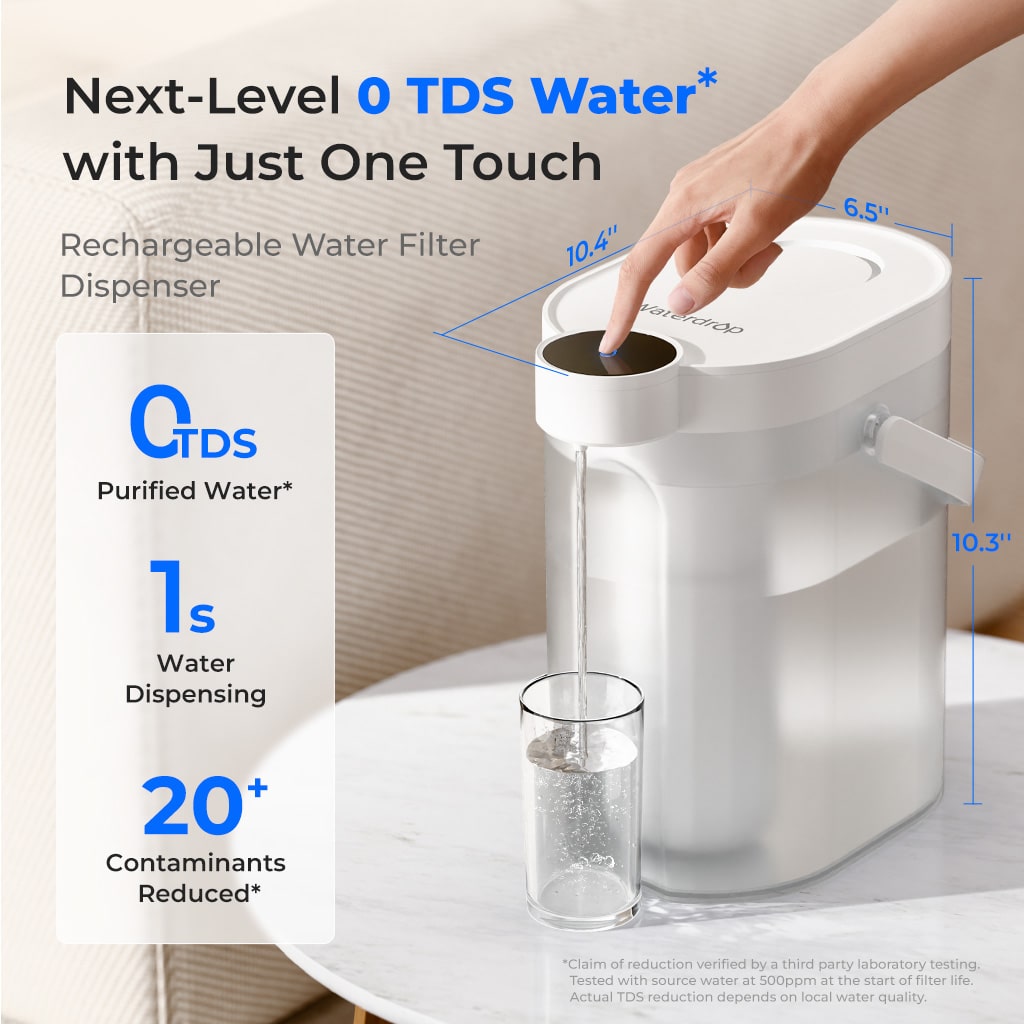 WD-ED05TW 0 TDS Countertop Water Filter Dispenser for Pure, Fresh Water