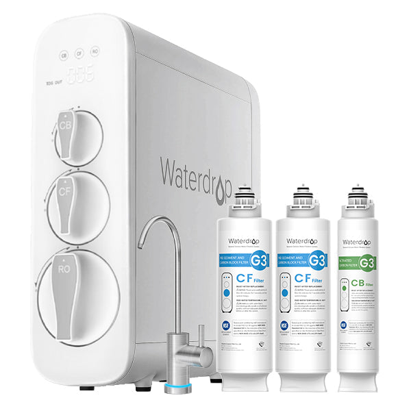 Waterdrop G3 under sink RO system water filter kit, 2-year Combo