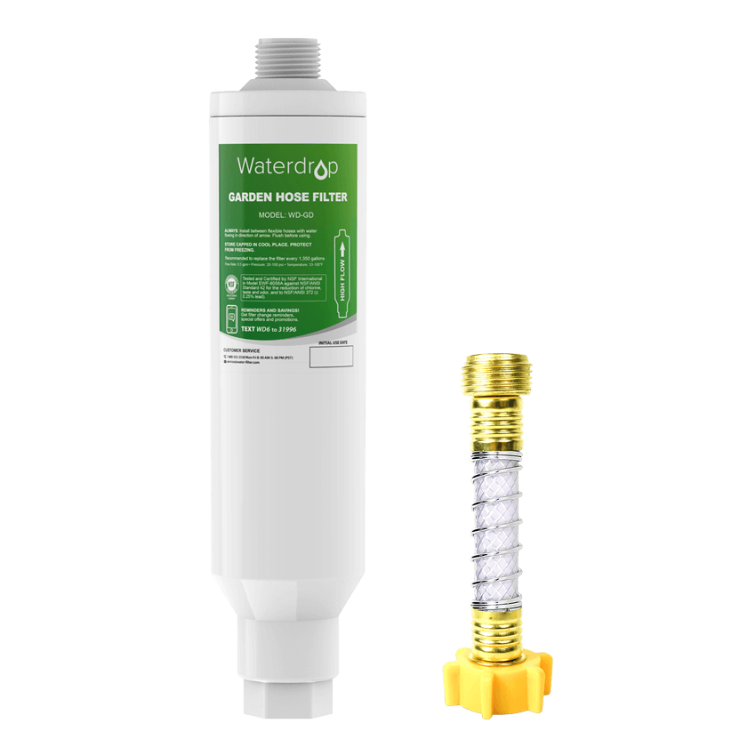 Garden Hose Filter with Flexible Hose Protector