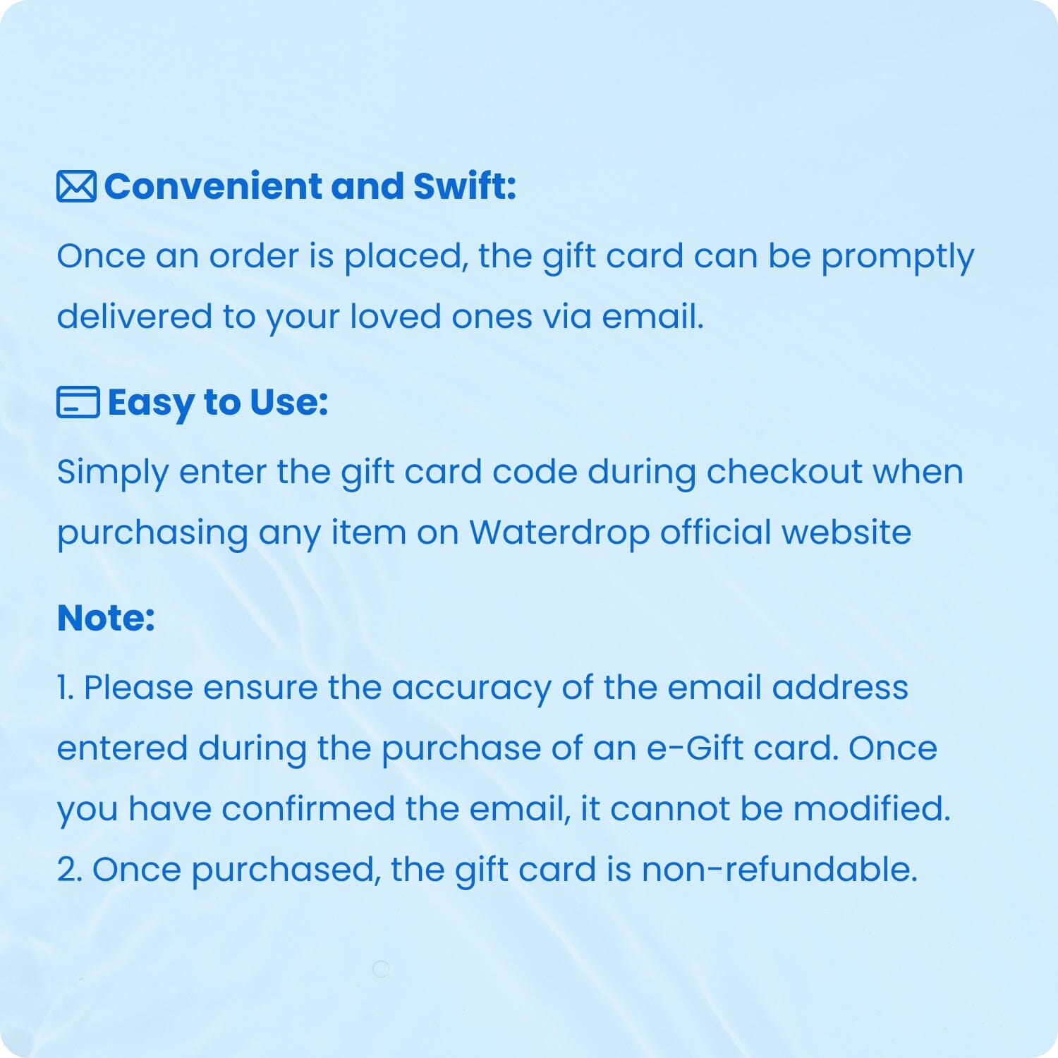 Waterdrop New Year Limited E-Gift Card