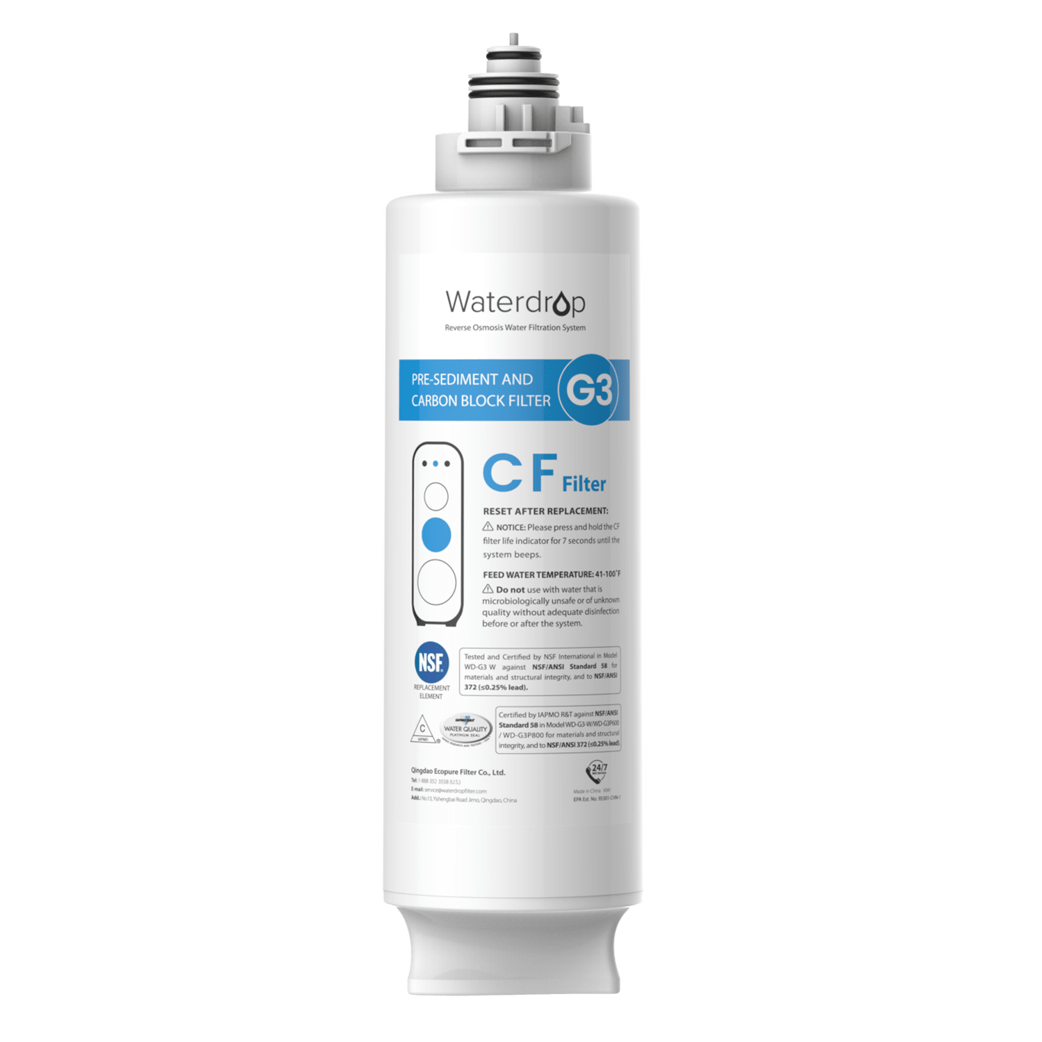 CF Filter for Waterdrop G3P800 & G3P600 & G3 RO System
