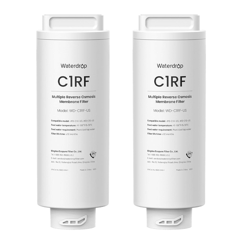 WD-C1RF Filter for Waterdrop C1S & C1H Reverse Osmosis System, 2-YEAR COMBO