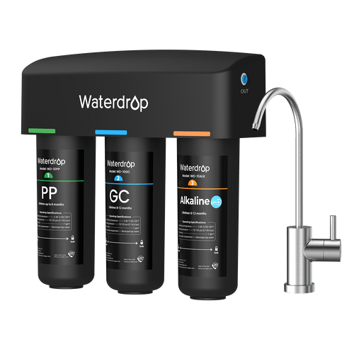 3-stage Under Sink Water Filter with Dedicated Faucet Waterdrop TSB-ALK